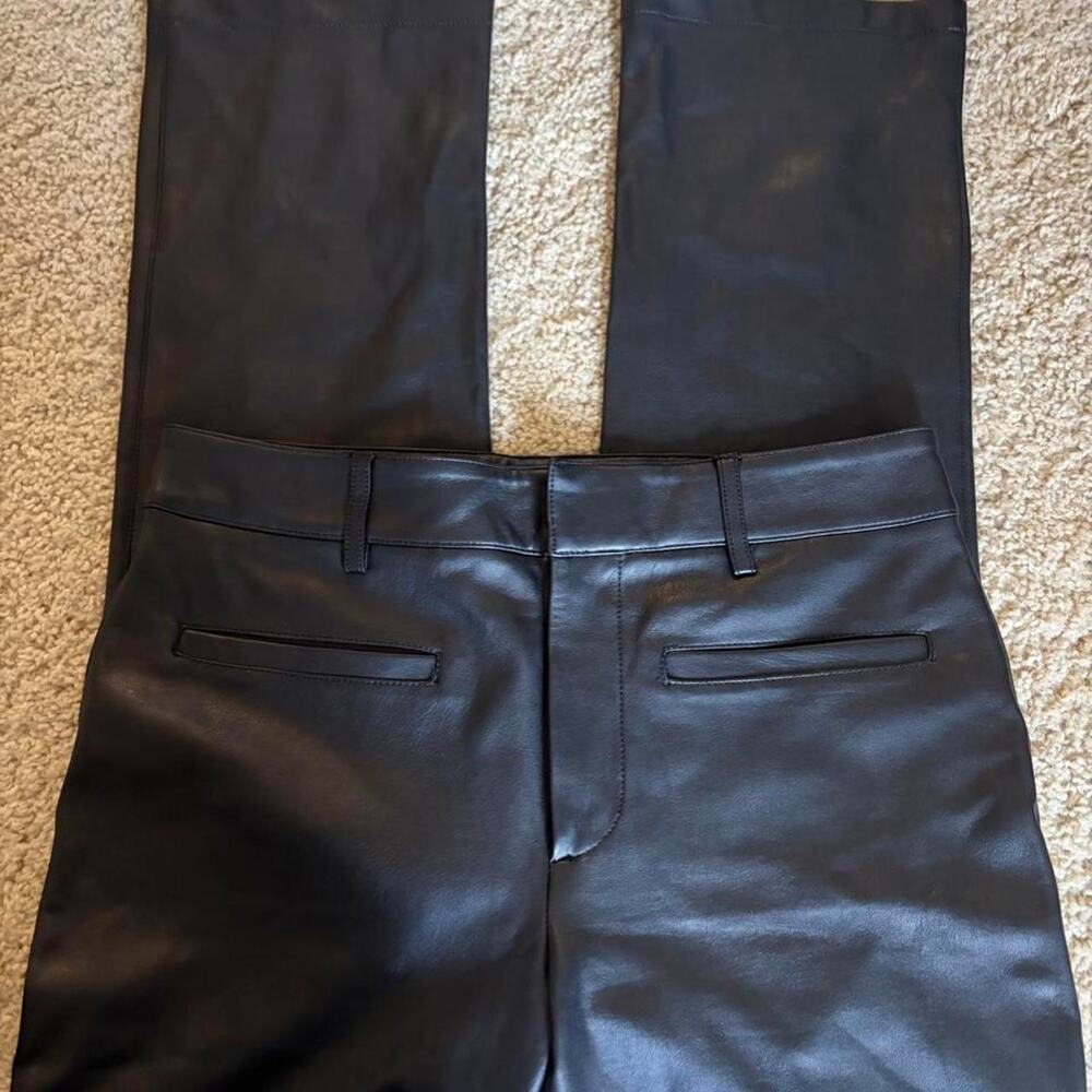 Anthropologie maeve black leather pants